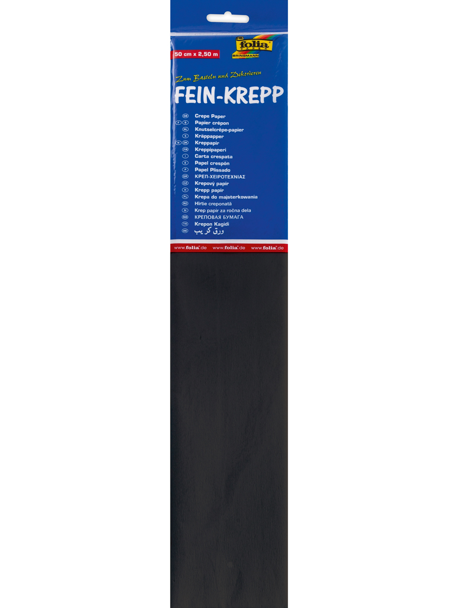 FOLIA Fein-Krepp 50 x 250 cm schwarz
