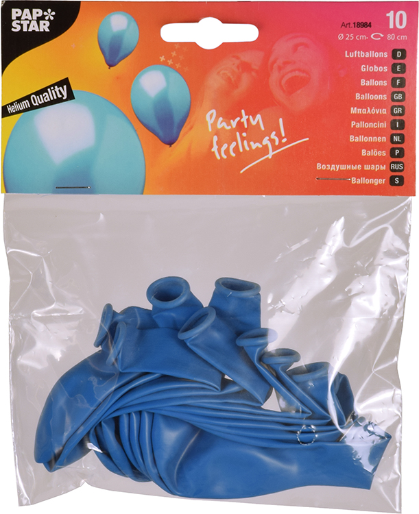 PAPSTAR Luftballons 10 Stück blau