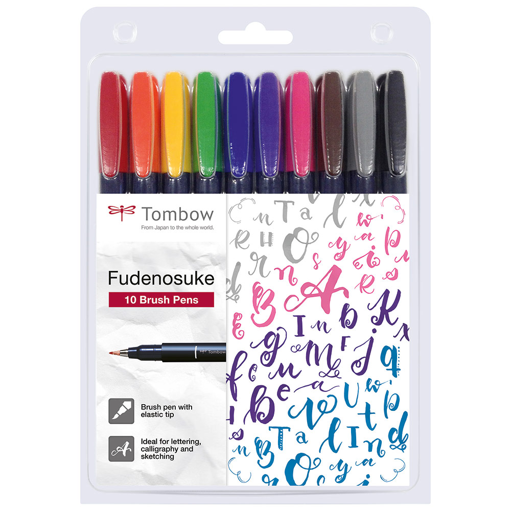 TOMBOW Fudenosuke Color 10er-Set mehrere Farben