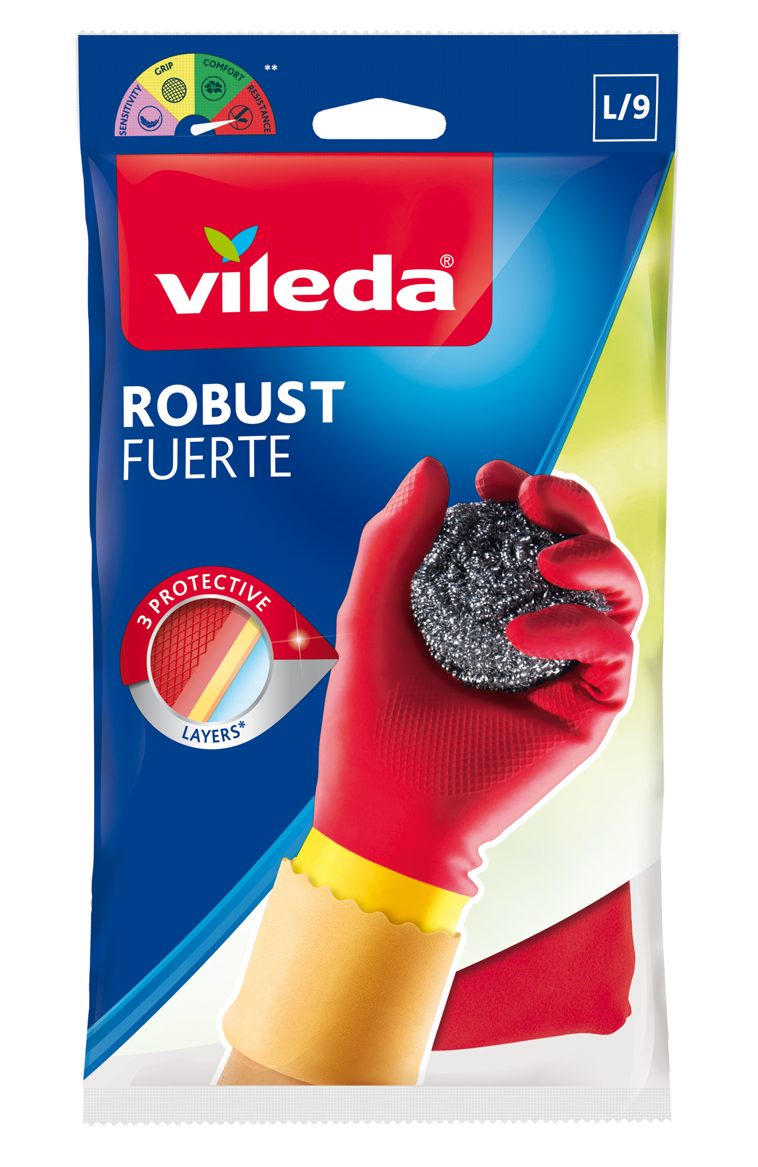 VILEDA Handschuhe robust Größe L