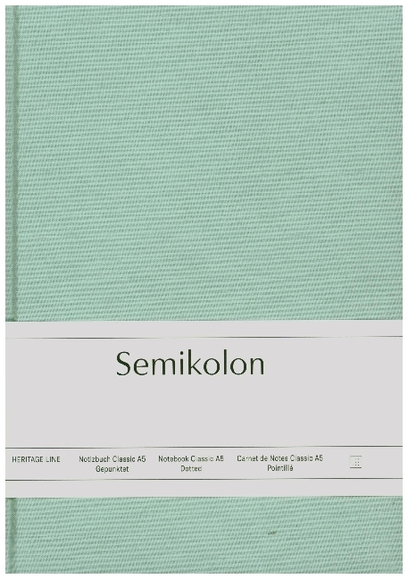 Semikolon Notizbuch Classic A5 dotted moss - gebunden