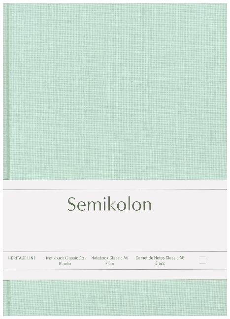 Semikolon Notizbuch Classic A5 blanko moss - gebunden