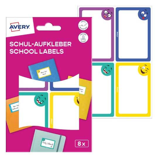 AVERY Zweckform Schul-Aufkleber 8 Etiketten 2 Bögen