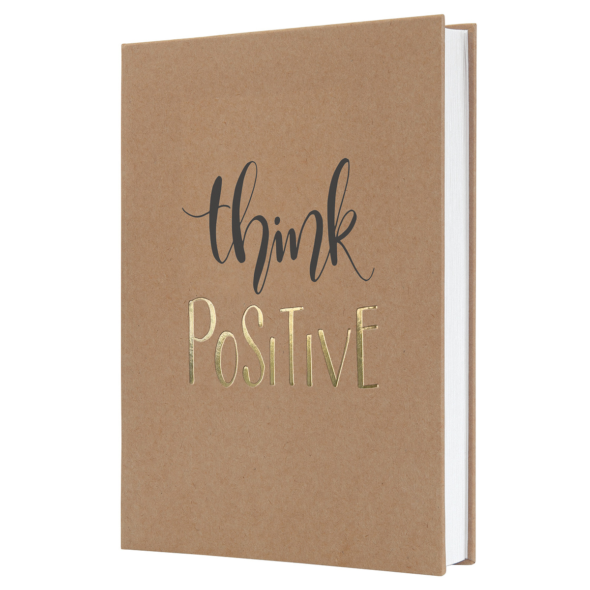Notizbuch think positive A5 192 Seiten liniert braun