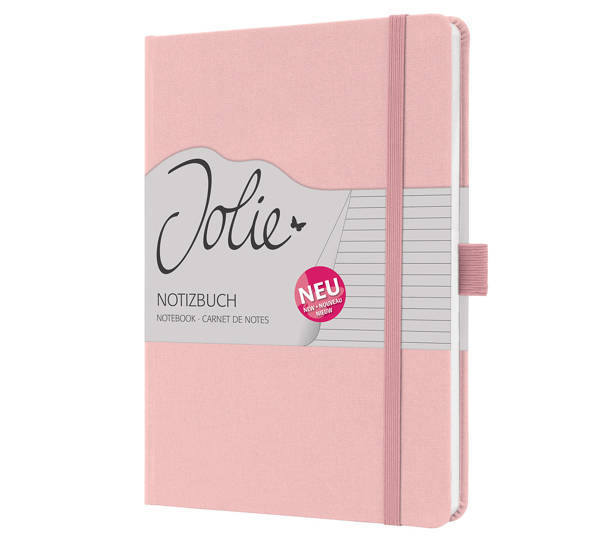 Notizbuch Jolie Soft Pink A5 192 Seiten pink