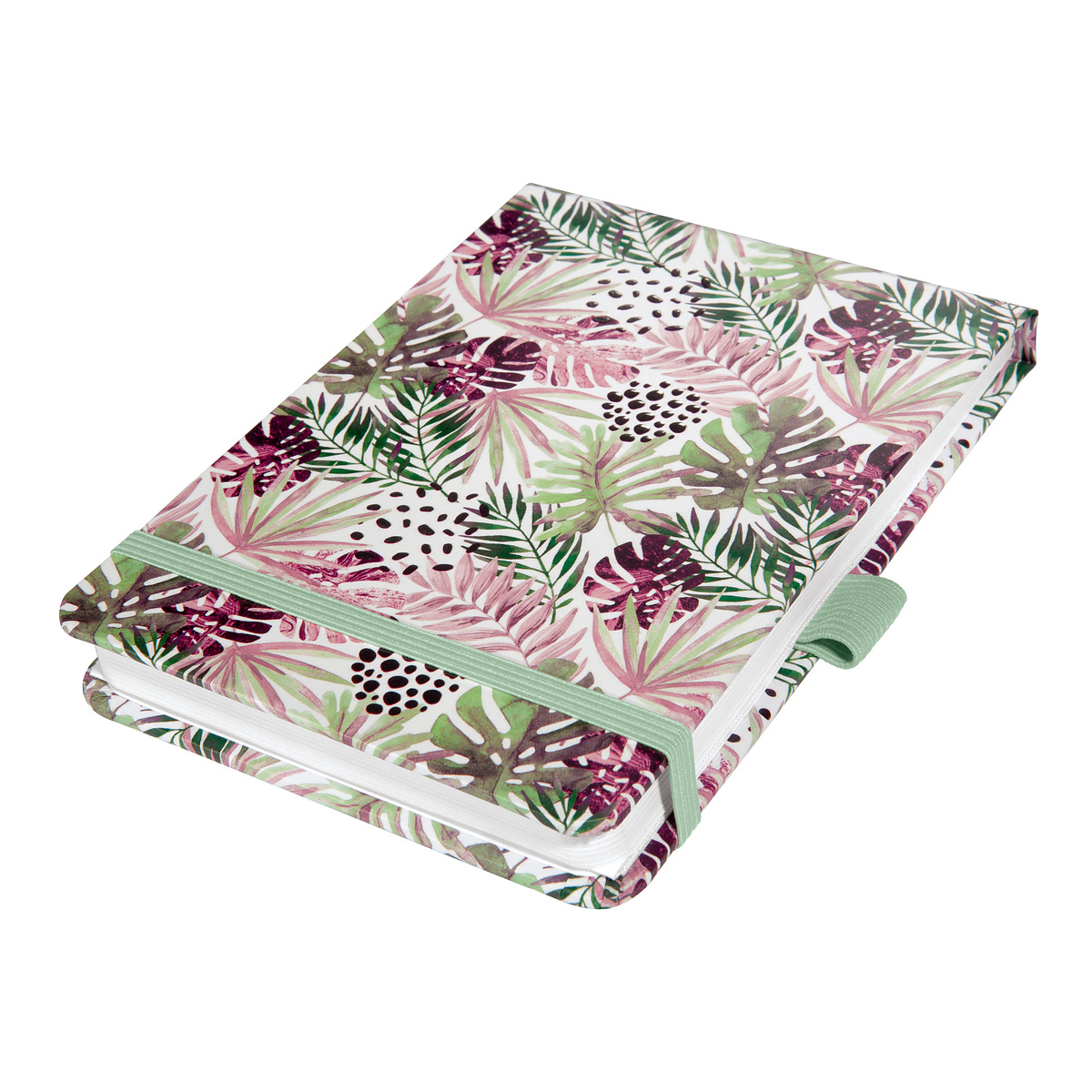 Notizblock Jolie Mintpink Jungle Fever Hardcover A6 gepunktet 158 Seiten bunt