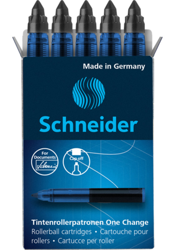 SCHNEIDER Tintenrollerminen One Change 0,6 mm 5 Stück schwarz