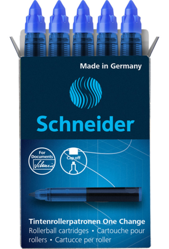 SCHNEIDER Tintenrollerminen One Change 0,6 mm 5 Stück blau