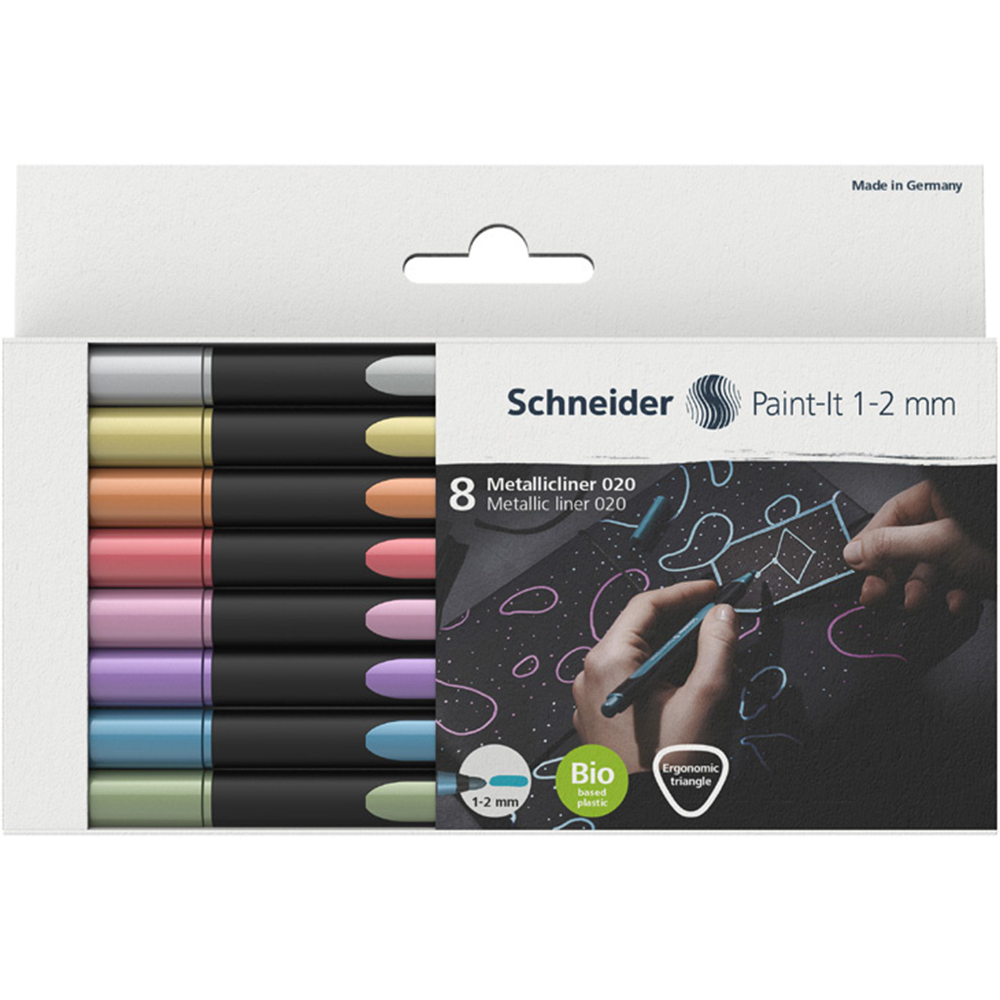 SCHNEIDER Metallic Liner Paint-It 8 Stück mehrfarbig