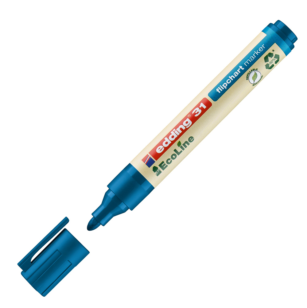 EDDING Flipchartmarker 31 Ecoline Rundspitze 1,5-3 mm blau