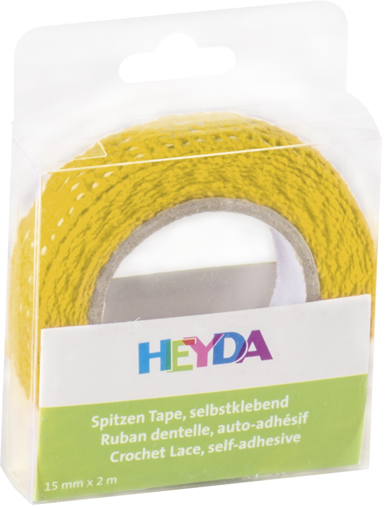 HEYDA Spitzen-Tape 15 mm x 2 m gelb