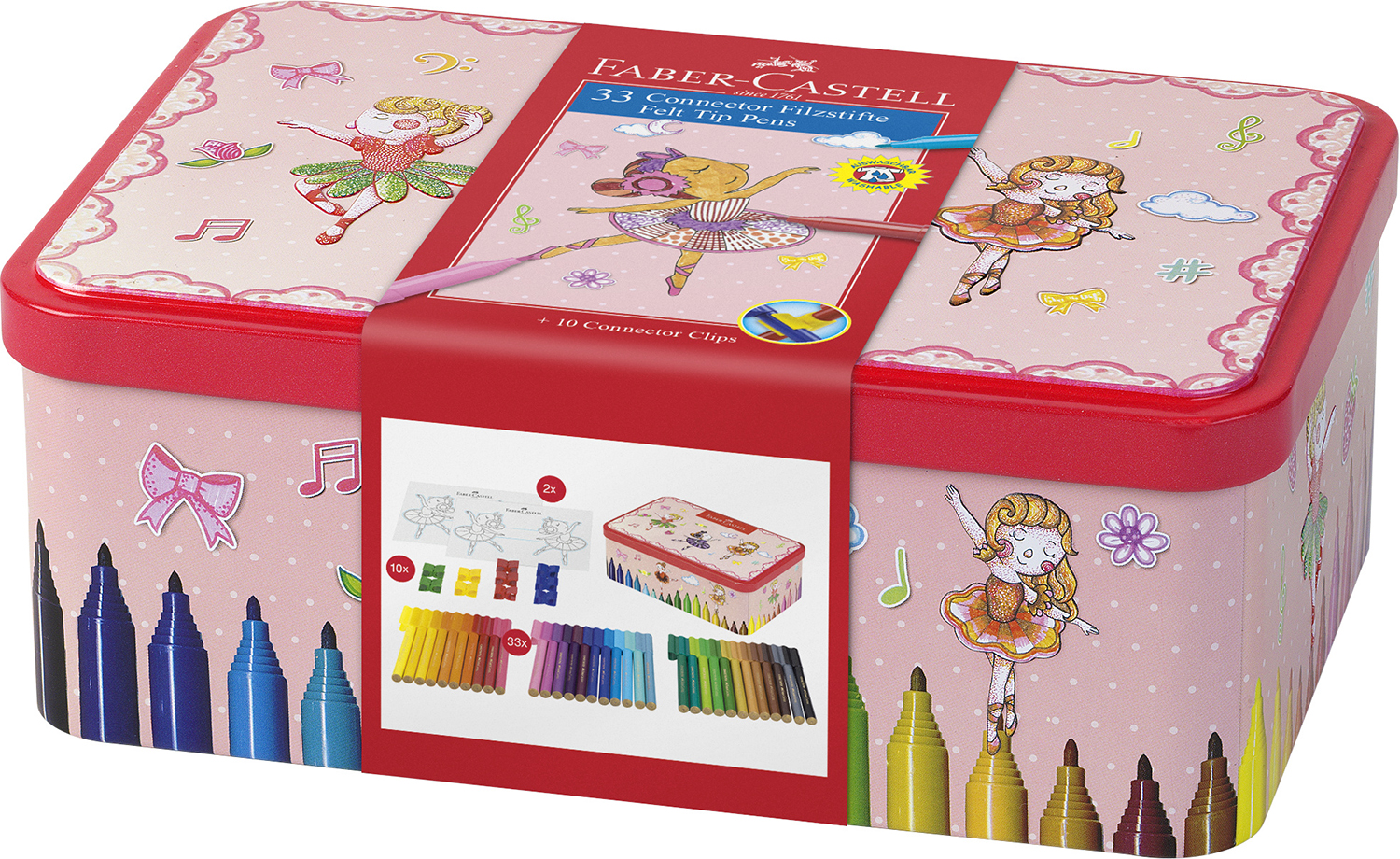 Faber-Castell - Filzstift Connector Ballerinabox 