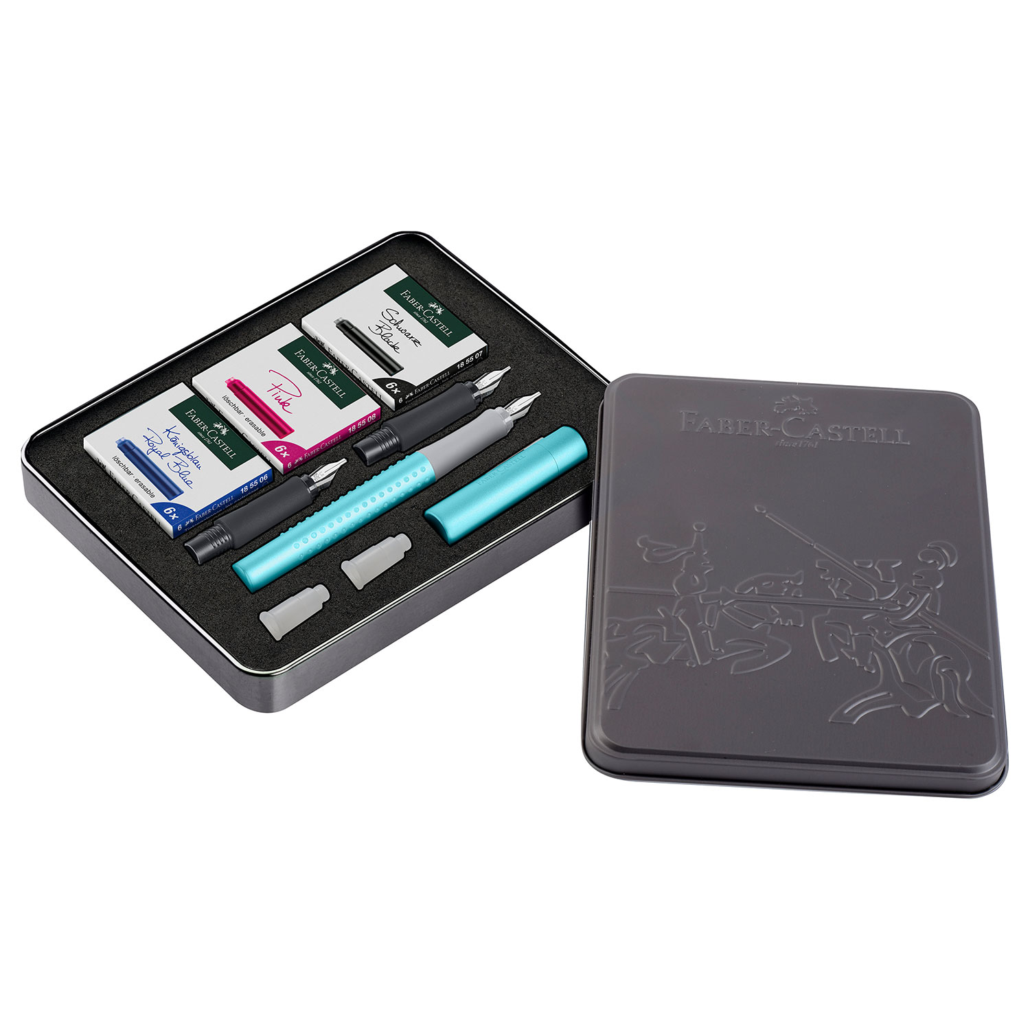 FABER-CASTELL Kalligrafie Set Grip Pearl türkis