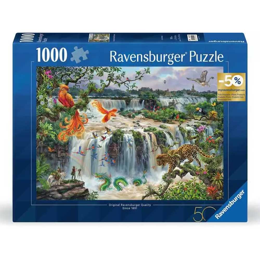 RAVENSBURGER Puzzle Fantastischer Wasserfall 1000 Teile bunt