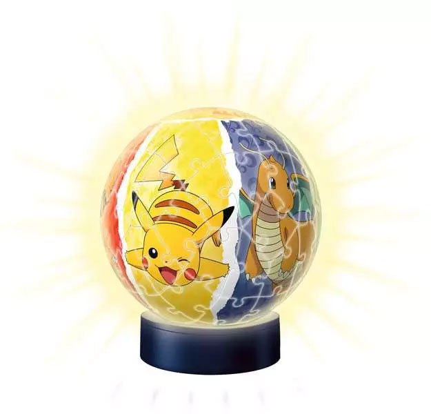 RAVENSBURGER 3D Puzzle-Ball Nachtlicht Pokémon 72 Teile bunt