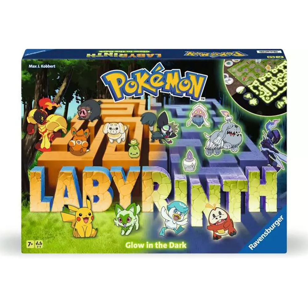 RAVENSBURGER Brettspiel Pokémon Labyrinth Glow in the Dark bunt