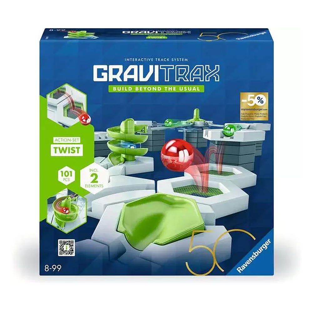 RAVENSBURGER Konstruktionsspiel Gravitrax Action-Set Twist bunt