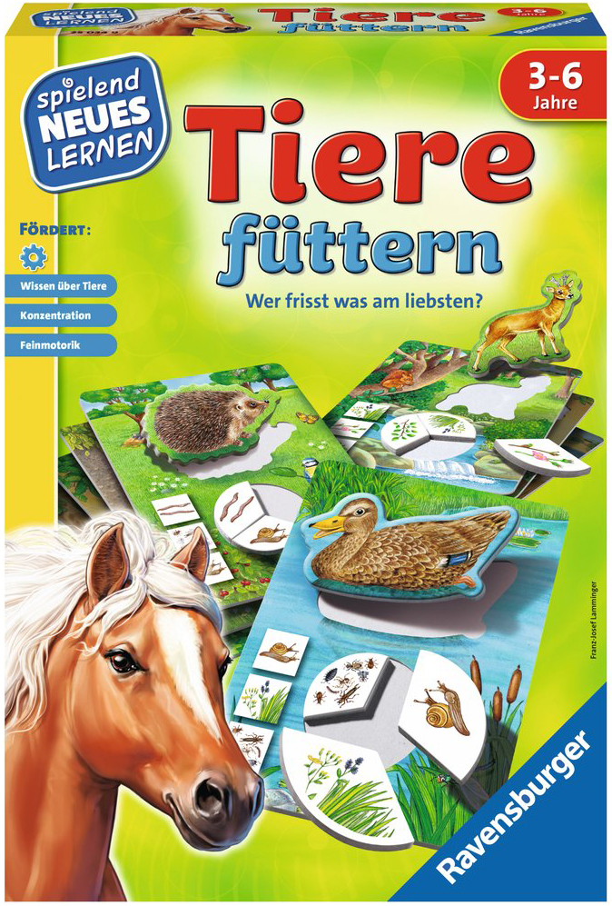 RAVENSBURGER Tiere füttern (Lernspiel) 