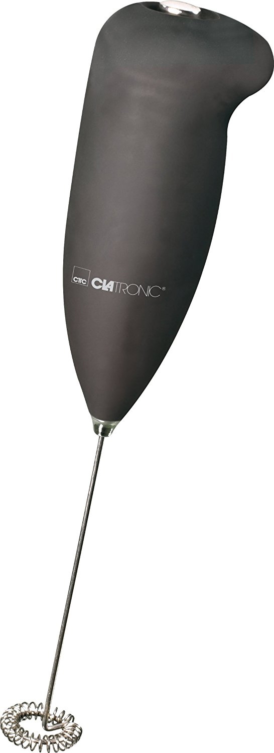 Handmixer mit ergonomischem Griff. Edelstahlquirl für das Mixen von Flüssigkeiten.