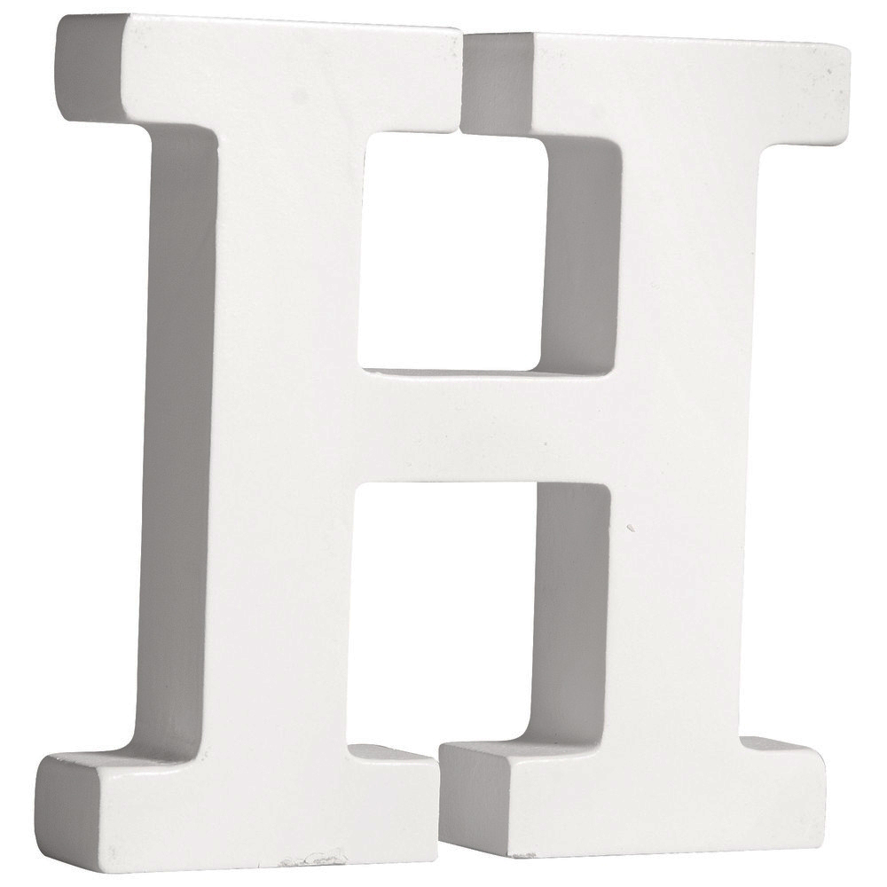 RAYHER MDF-Buchstabe H 11 cm weiss