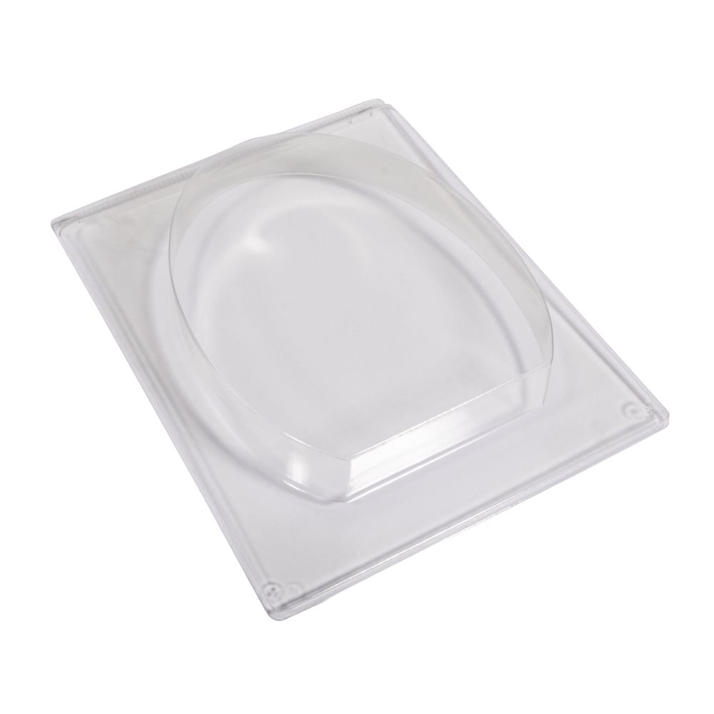 Transparente Kunststoffform in ovaler Form. Eignet sich zum Gießen oder Formen.