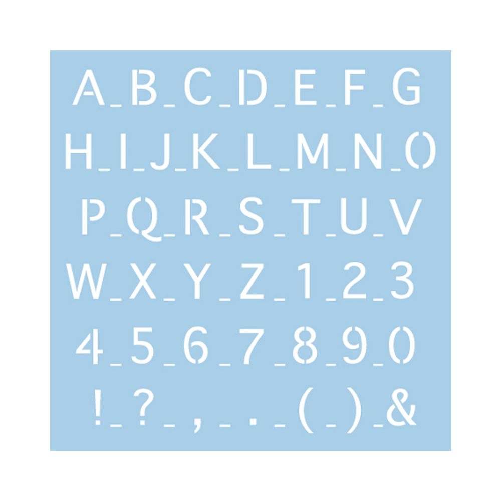 Oberfrase Schablone Buchstaben