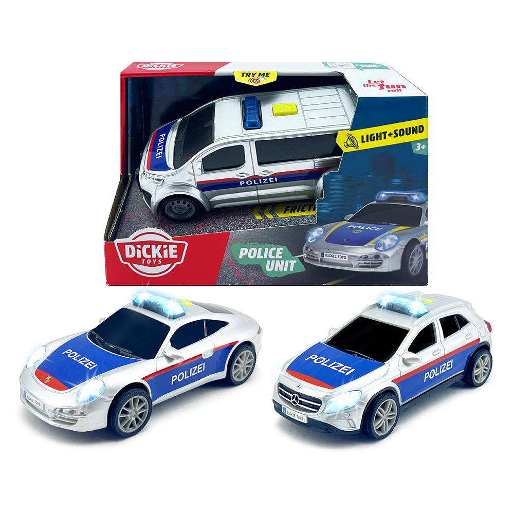 DICKIE TOYS Austrian Police Unit 1:32 3-fach sortiert 1 Stück bunt