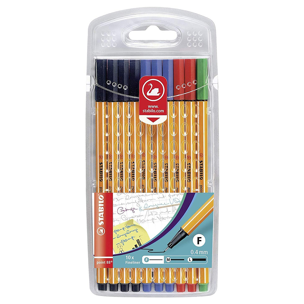 STABILO point 88 Fineliner 10er Pack Office Etui mehrfarbig