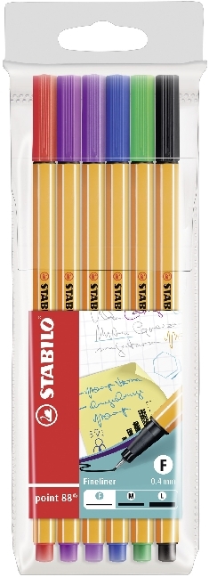 STABILO Fineliner point 88 6er Pack