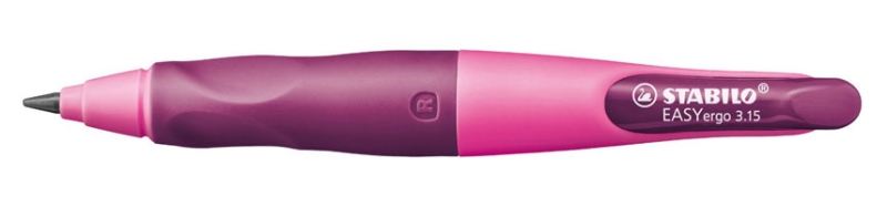 STABILO Druck-Bleistift für Rechtshänder EASYergo 3.15 in pink/lila, Härtegrad HB 