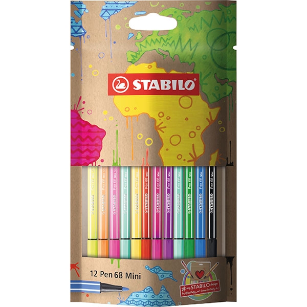 STABILO Filzstift Pen 68 Mini #my design 12er Pack 