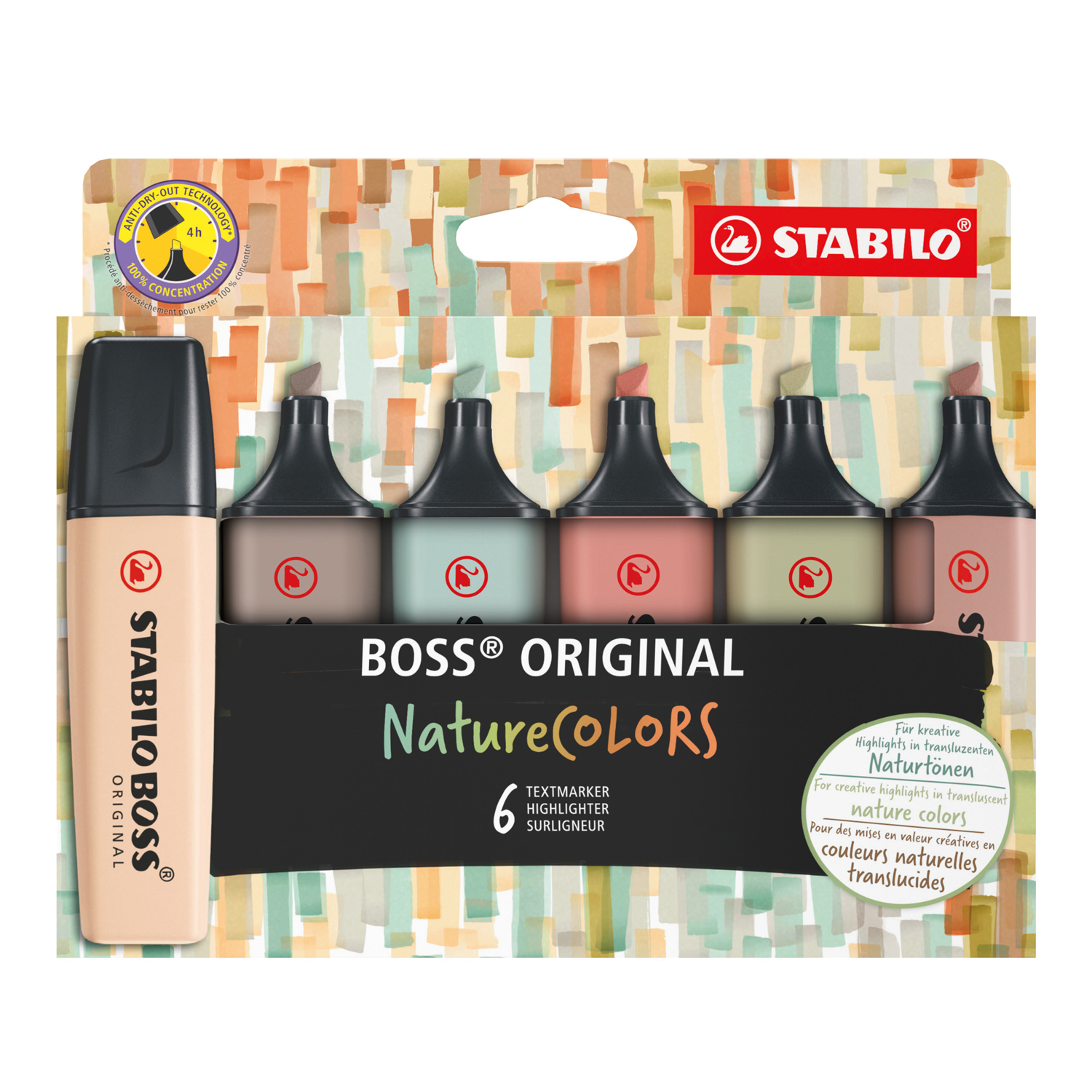 STABILO BOSS Leuchtmarker ORIGINAL NatureCOLORS 6er Etui