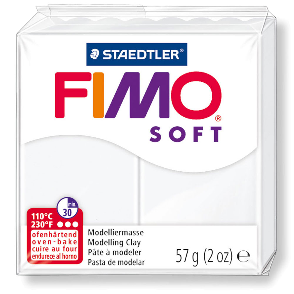 STAEDTLER Fimo Soft Einzelblock ofenhärtend weiß