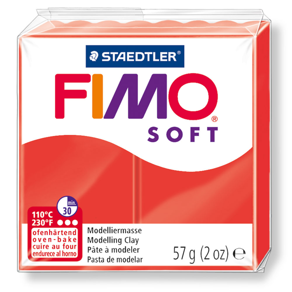STAEDTLER Fimo Soft Einzelblock ofenhärtend indischrot