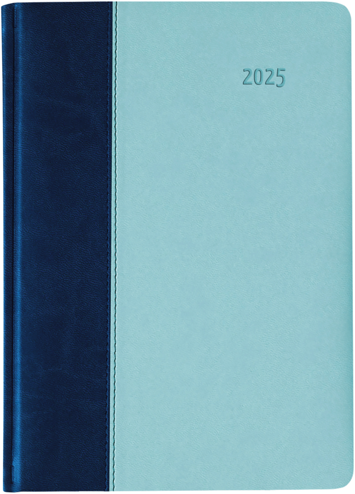 Buchkalender Premium Air 15 x 21 cm azurblau/blau 2025