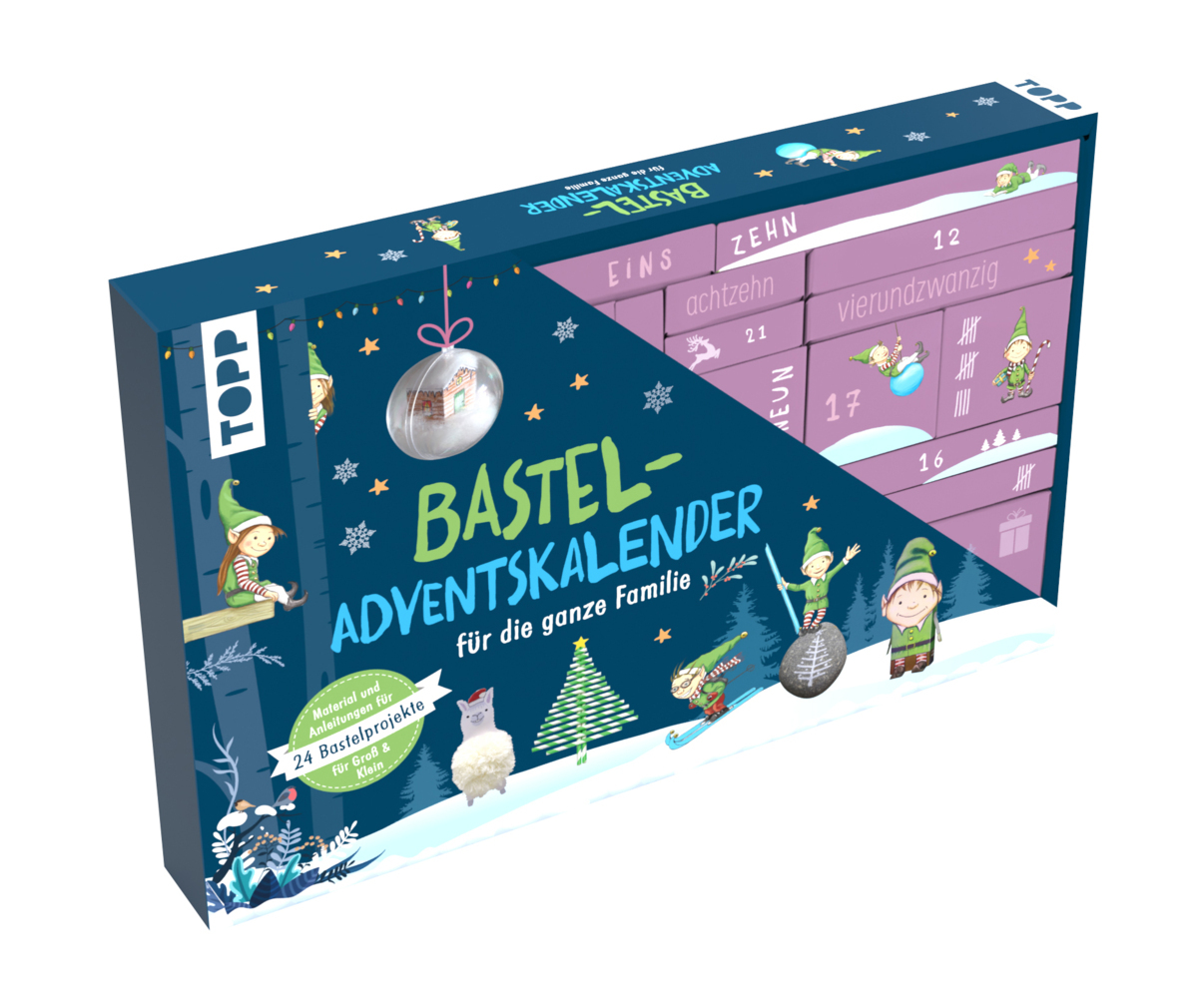 Familien-Bastel-Adventkalender 24 Bastelprojekte mit Material