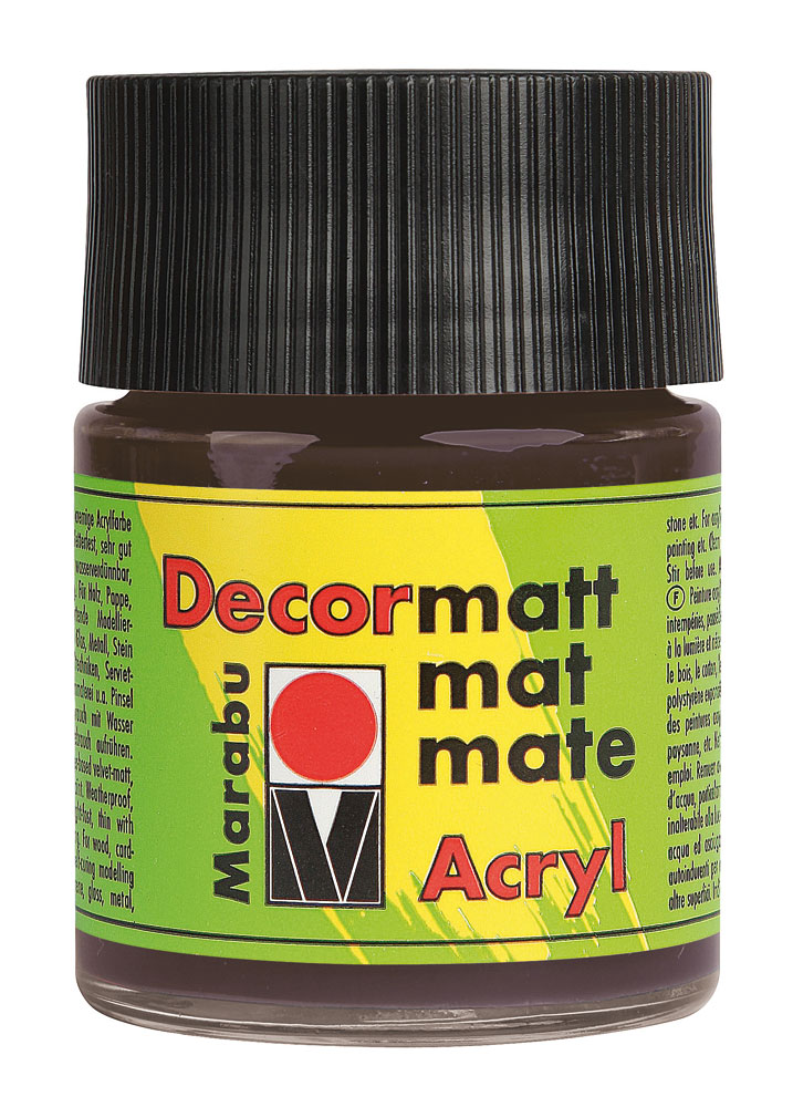 MARABU Acrylfarbe Decormatt Acryl 50 ml dunkelbraun