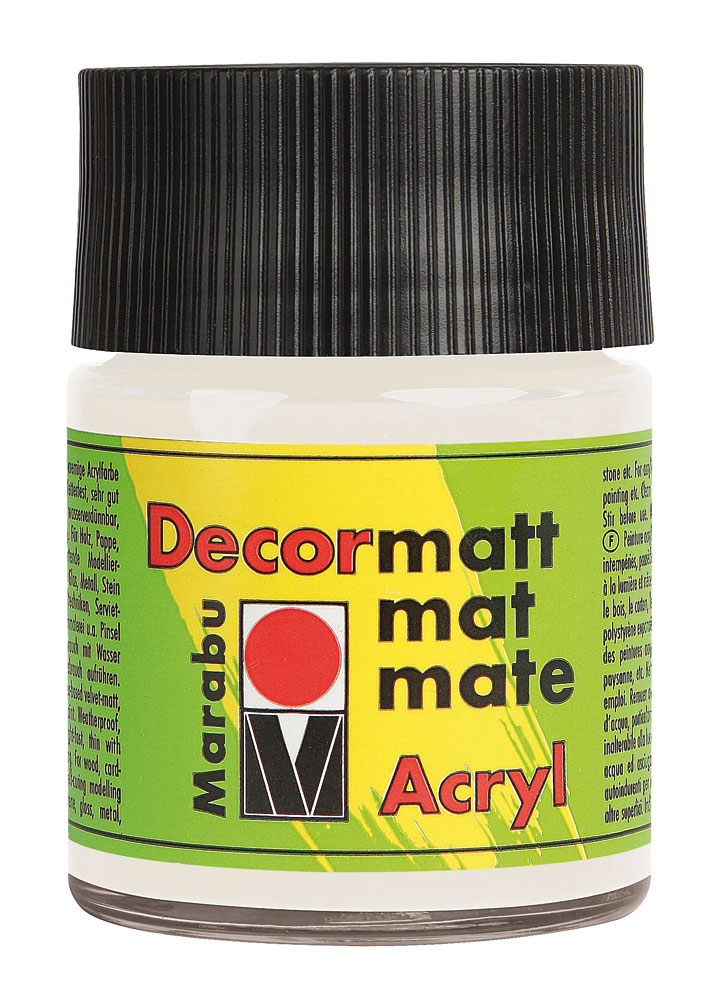 MARABU Acrylfarbe Decormatt Acryl 50 ml weiß