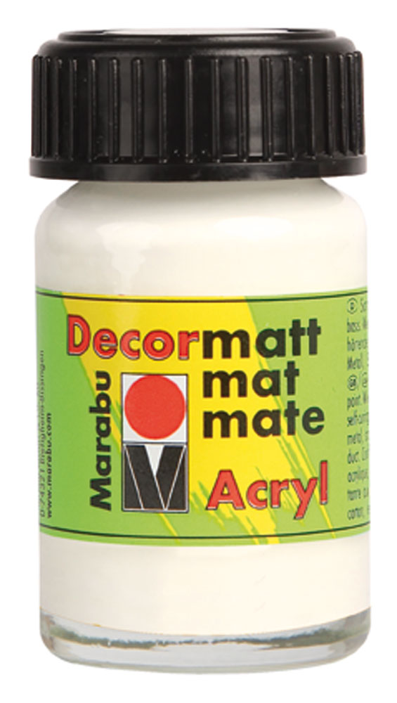 MARABU Acrylfarbe Decormatt Acryl 15 ml weiß