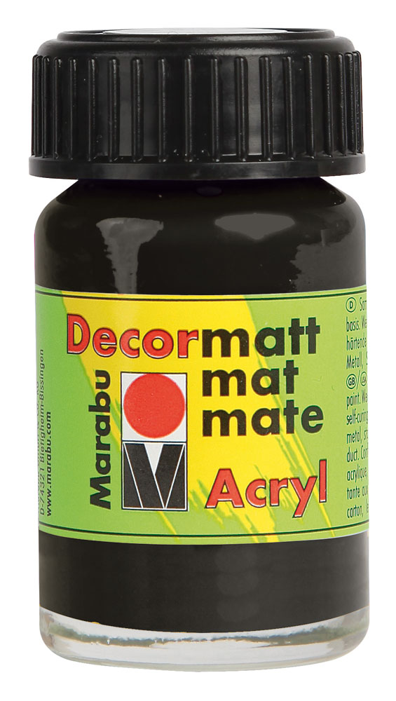 MARABU Acrylfarbe Decormatt 15 ml schwarz