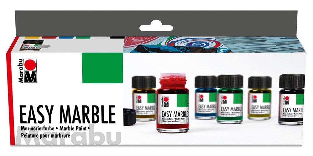 MARABU Marmorierfarben-Set Easy Marble 6 x 15 ml mehrere Farben