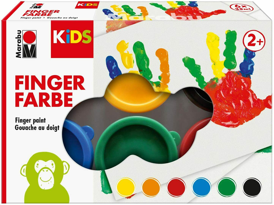 MARABU Kids Fingerfarbenset 6 x 35 ml mehrere Farben