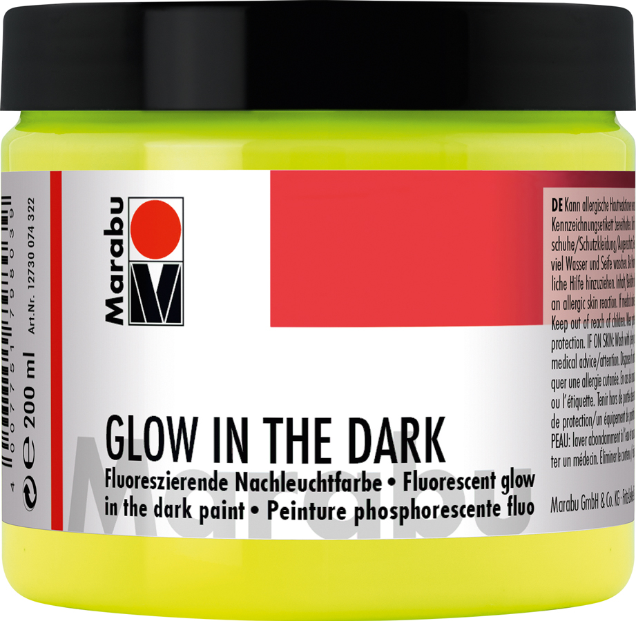 MARABU Nachtleuchtfarbe Glow in the dark 200 ml gelb