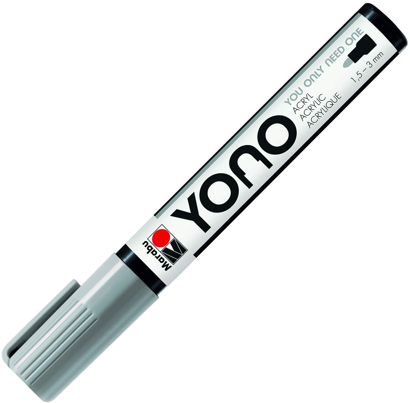 Marabu Marker Acrylstift YONO grau 1,5 - 3 mm