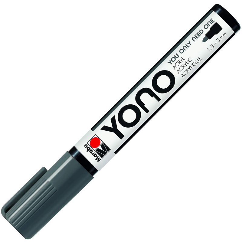 Marabu Marker Acrylstift YONO dunkelgrau 1,5 - 3 mm