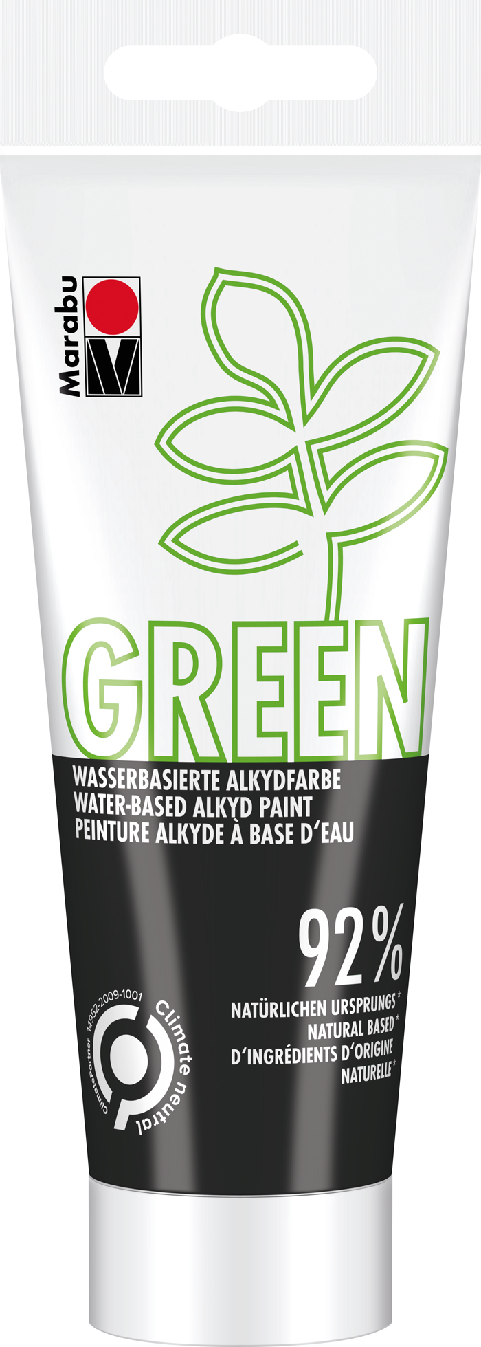 MARABU Green Wasserbasierte Alkydfarbe 100 ml schwarz