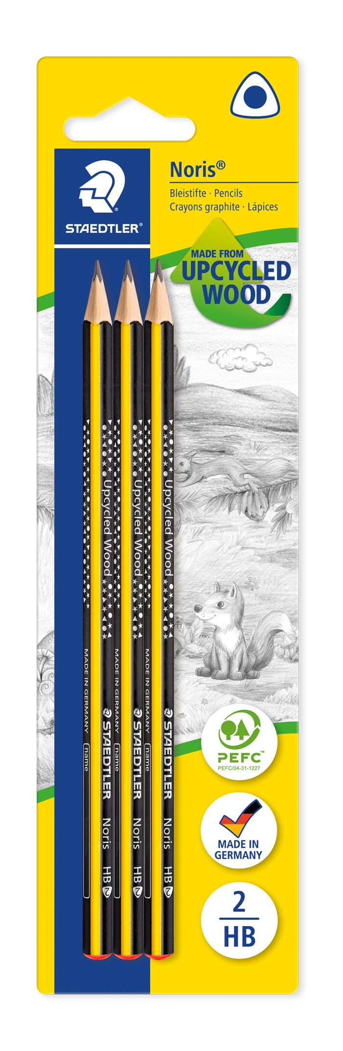 STAEDTLER® Bleistifte Noris® HB Upcycled Wood 3 Stück