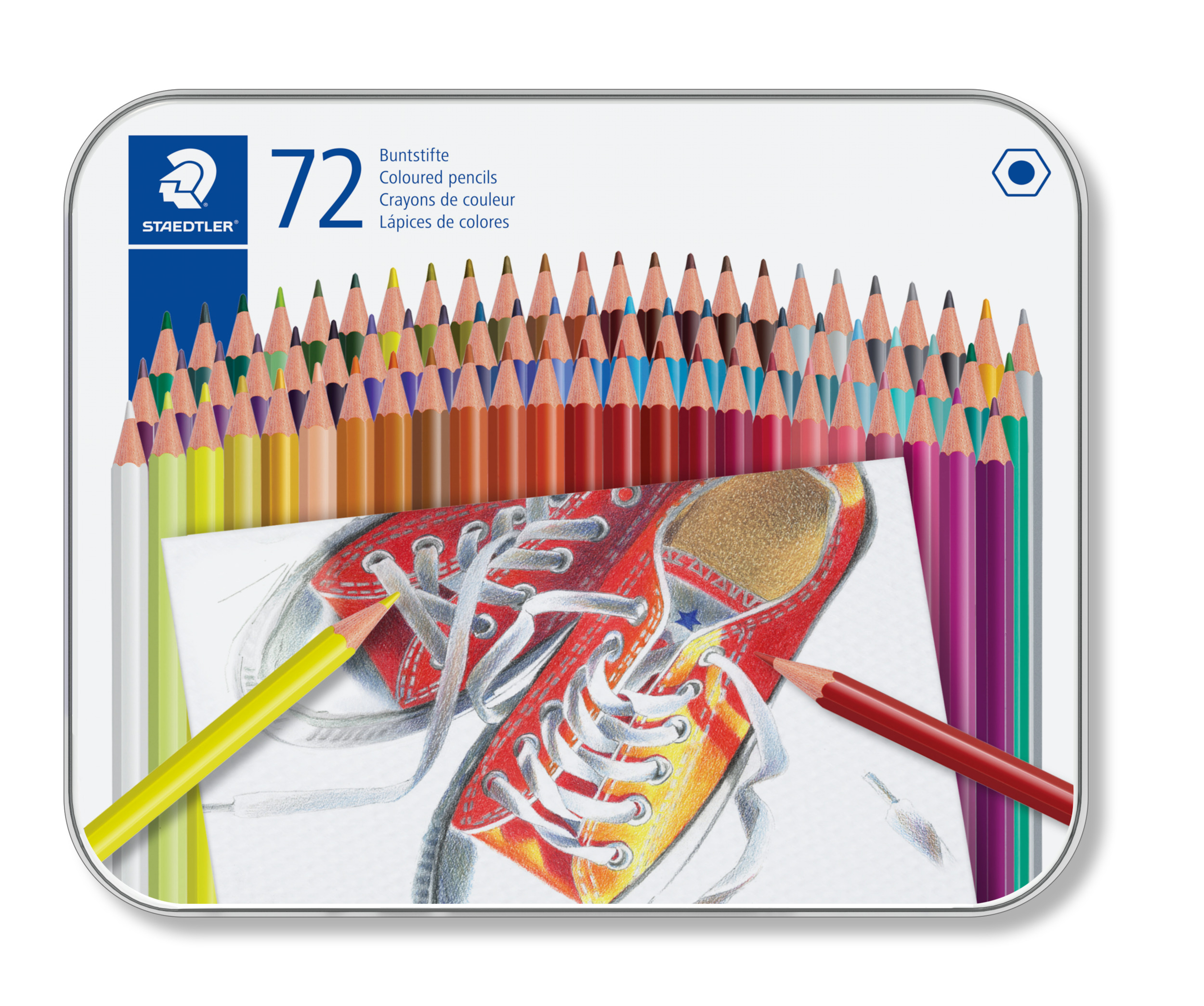 STAEDTLER® Buntstifte 72er in Metalletui mehrere Farben