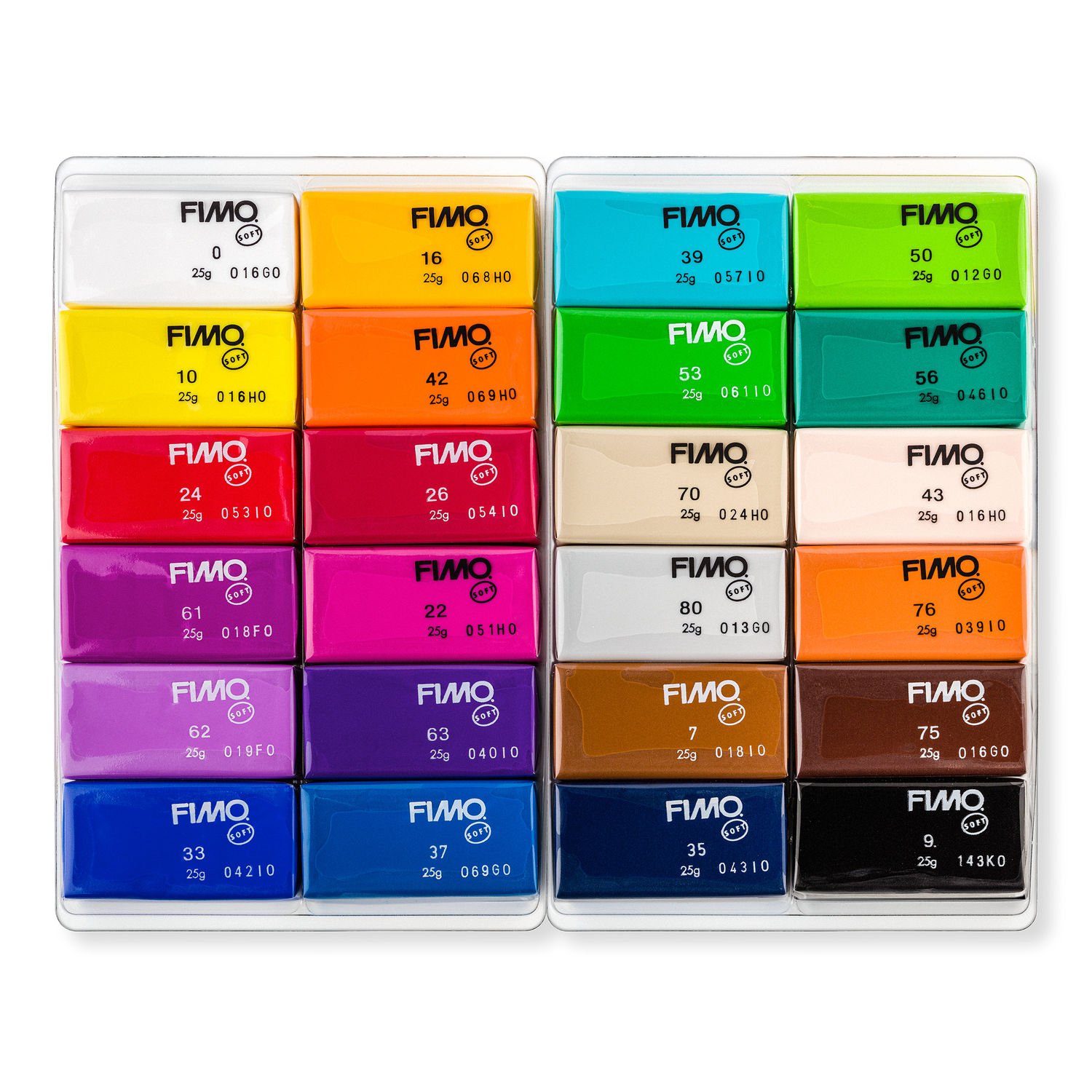 STAEDTLER® FIMO® Soft Materialpackung Basic Colours 24 Halbblöcke zum ...
