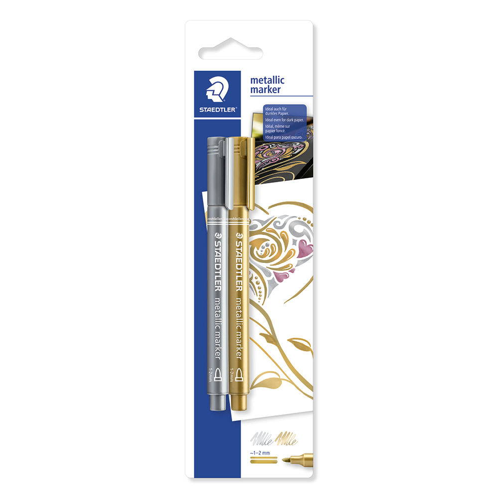 STAEDTLER® Metallic Marker gold + silber